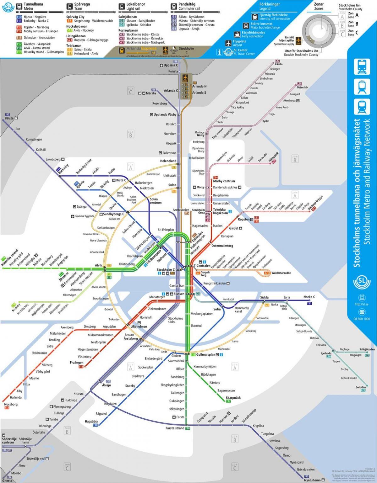 viešojo transporto žemėlapis Stokholmas