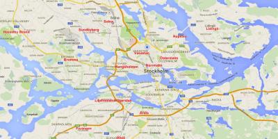 Žemėlapis Stokholmo bromma