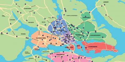 Žemėlapis city bike Stokholmo žemėlapis