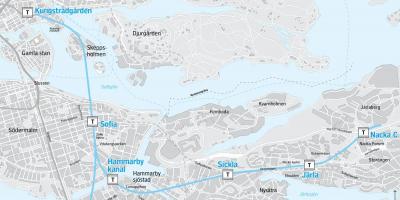Žemėlapis nacka Stokholmas