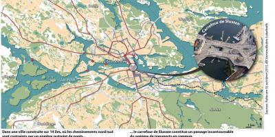 Žemėlapis Stockholm slussen