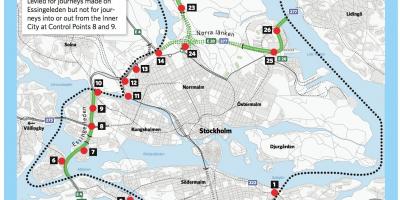 Žemėlapis Stokholmo grūsčių mokesčio