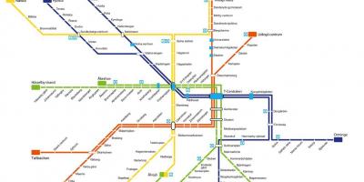 Žemėlapis Stokholmo metro meno