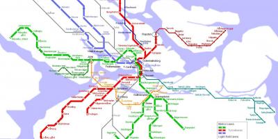 Žemėlapis Stokholmo metro stotis