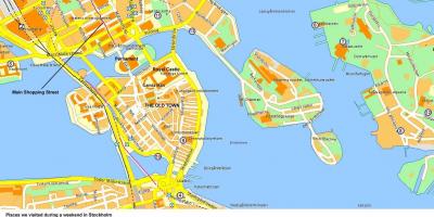 Stokholmo centre žemėlapyje