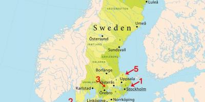 Žemėlapis Stokholmo paplūdimiai