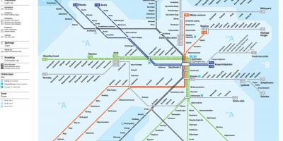 Žemėlapis Stokholmo tranzito