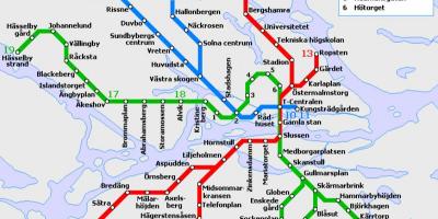 Viešojo transporto Stokholmo žemėlapis