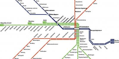 T centrinės Stokholmo žemėlapis