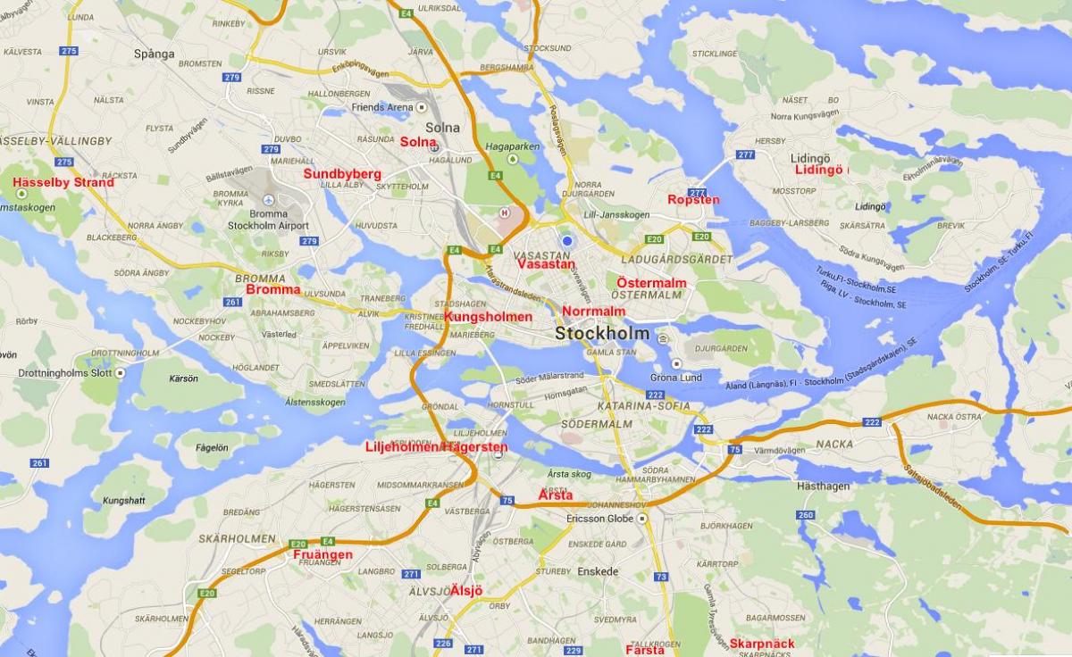žemėlapis Stokholmo bromma