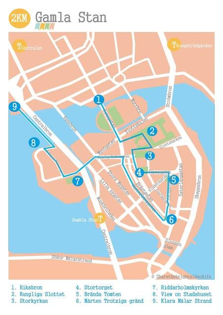 Gamla stan stokholmo žemėlapis