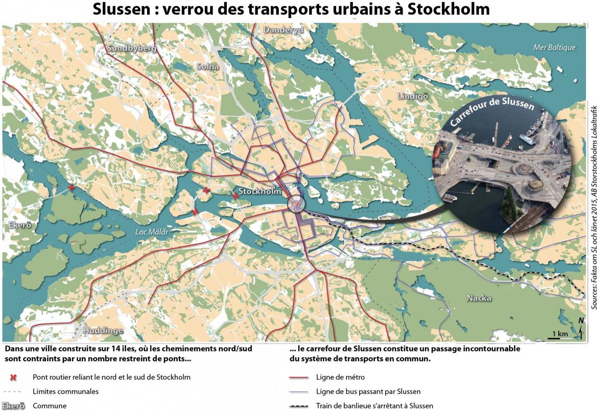 žemėlapis Stockholm slussen