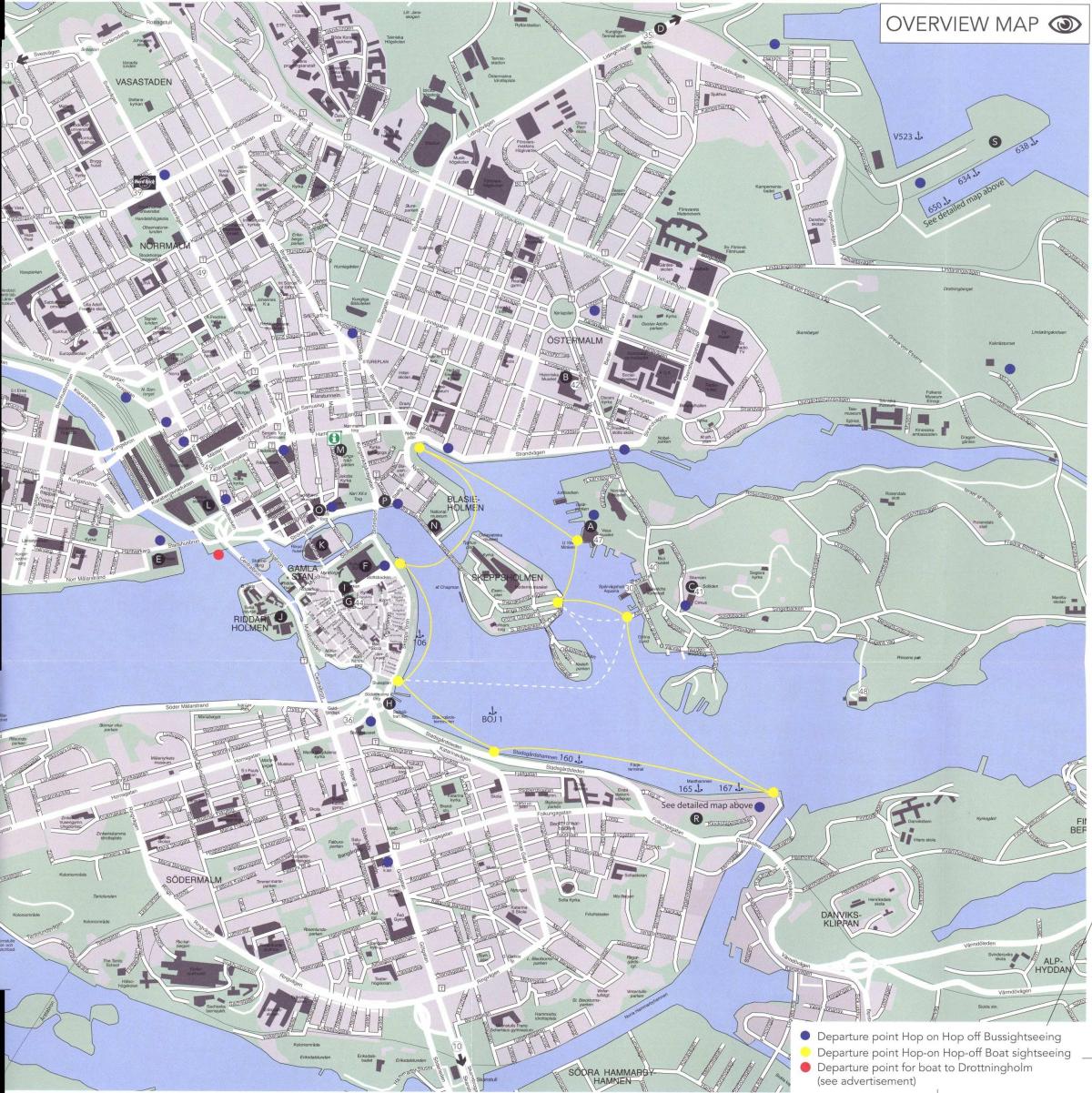 žemėlapis Stokholmo centras