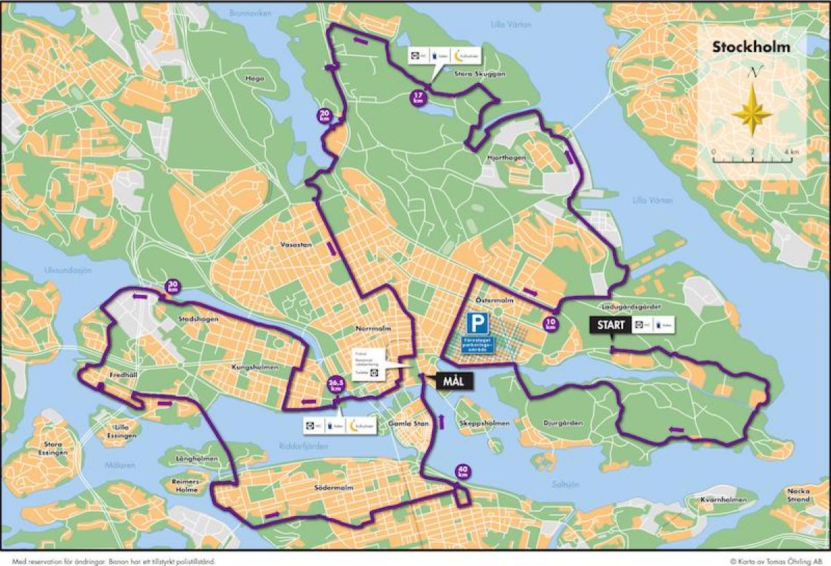 Stokholmo dviračių žemėlapis