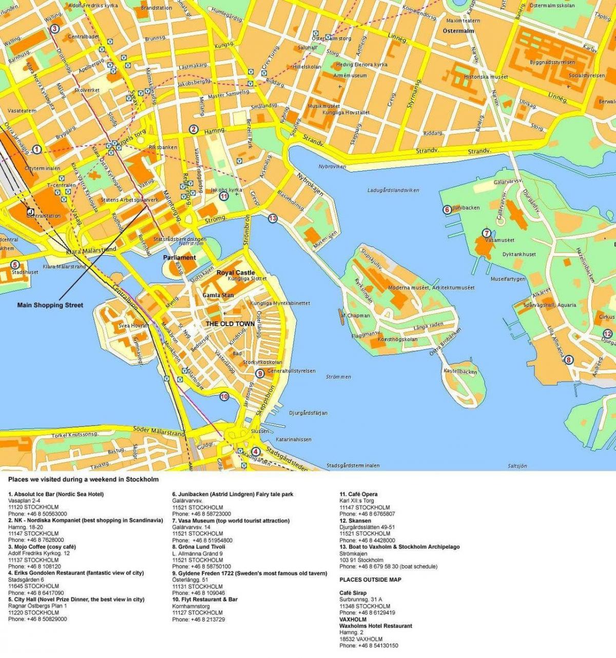 žemėlapis Stokholmo kruizinių laivų terminalo