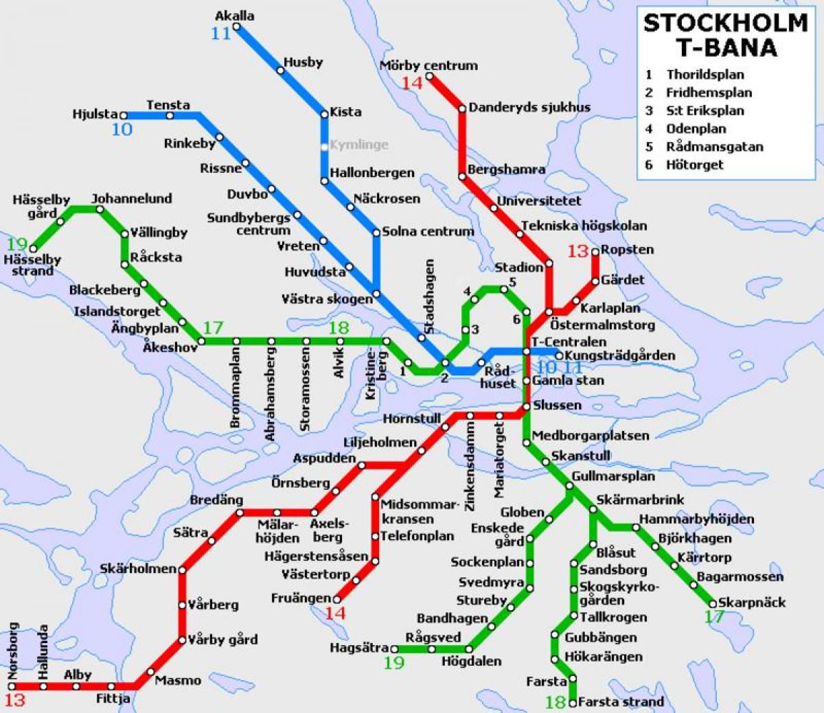 Stokholmo t bahn žemėlapyje