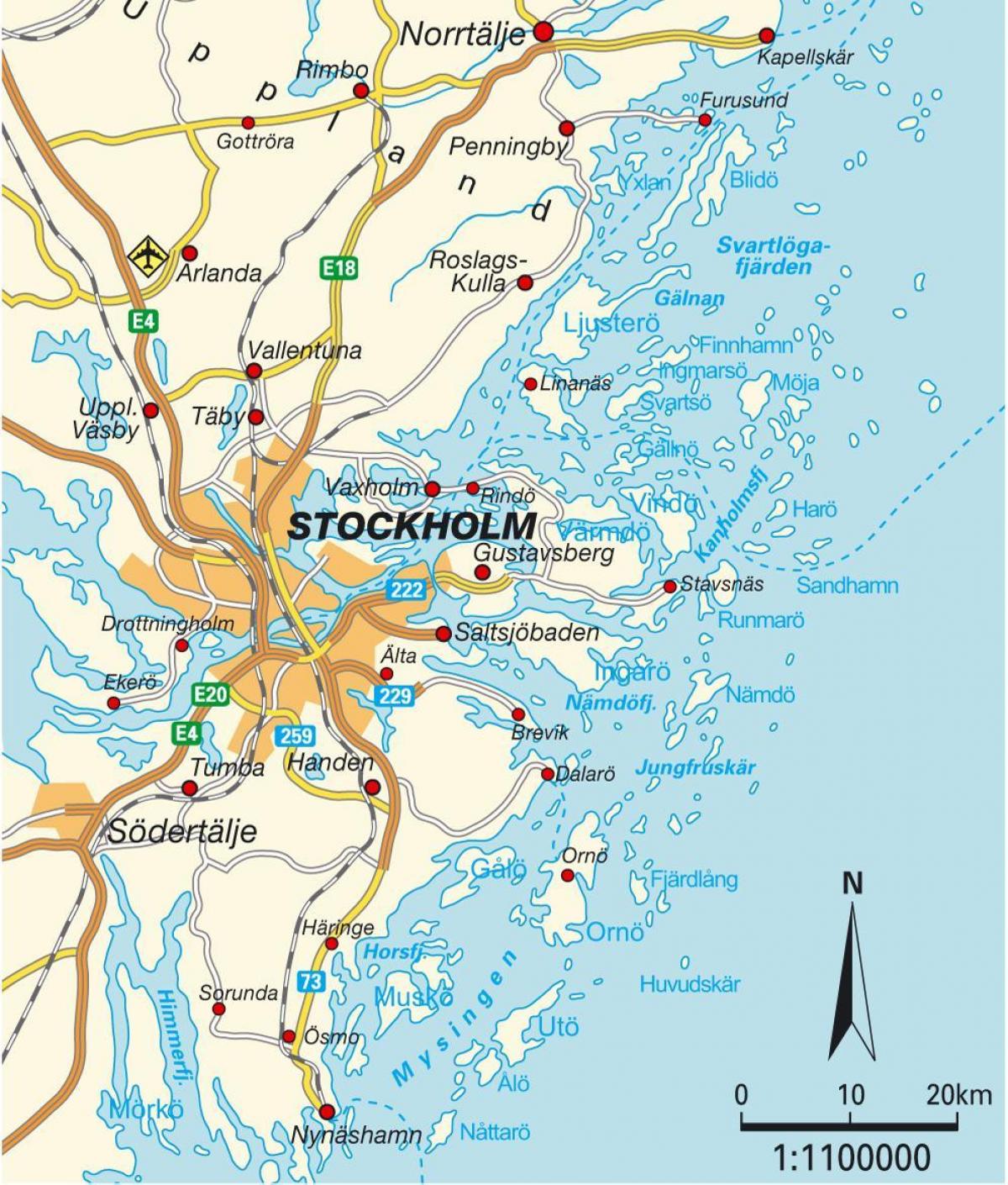 Stokholmo žemėlapyje