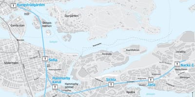 Žemėlapis nacka Stokholmas