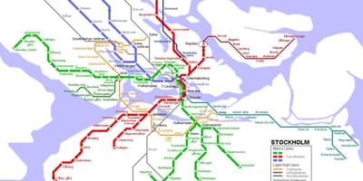 Žemėlapis metro Stokholme