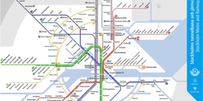 Viešojo transporto žemėlapis Stokholmas