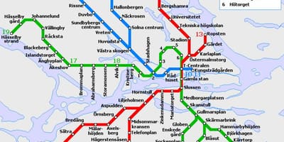 Viešojo transporto Stokholmo žemėlapis