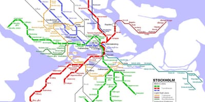 Švedija tunnelbana žemėlapyje